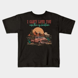 I Can't Love You More Than My Hometown Leopard Cactus Deserts Truck Kids T-Shirt